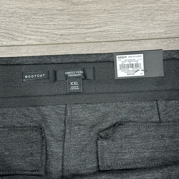 Womens Simply Vera Wang XXL Pull On Black Twill Stretch Bootcut Elastic Waist - Picture 9 of 12